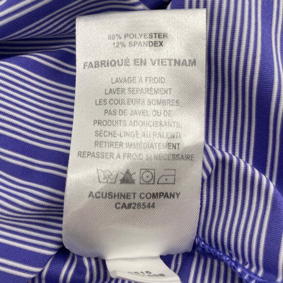 FootJoy Mens XXL Golf Polo Shirt Purple Striped Classic Fit Outdoor Preppy - Picture 5 of 7